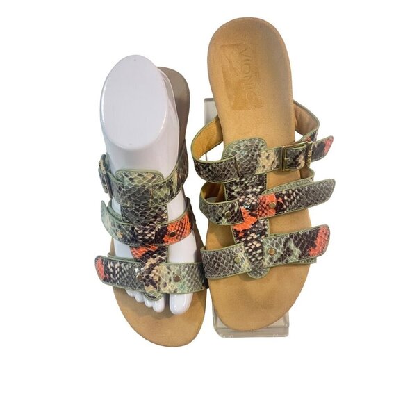 Vionic Sandals Park Radia Wedge Multi Color Snakeskin print size 9 - Picture 1 of 5